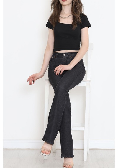 Mokashopin - İspanyol Paça Kot Pantolon Koyufüme - 17274.1431. 001