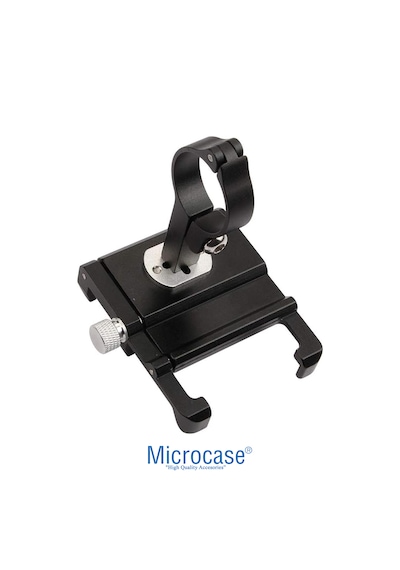 Microcase Gub Pro 7 Alüminyum Alaşım Bisiklet Motosiklet Telefon Tutucu - 55-100mm Ayarlanabilir Gidon Telefon Sabitleyici - Al5774 Siyah