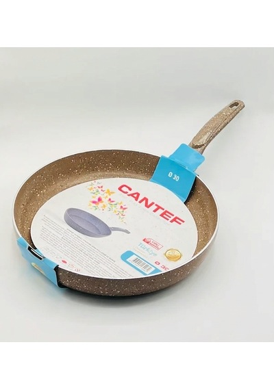 Cantef 30 Cm Granit Görünümlü Yapışmaz Tava Kahverengi