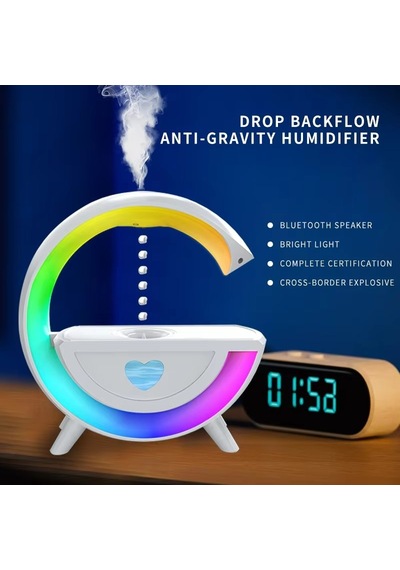 Çeşithane G-style Akıllı Yaşam İstasyonu - 15w Hızlı Kablosuz Şarjlı Led Gece Lambası, Bluetooth Hop