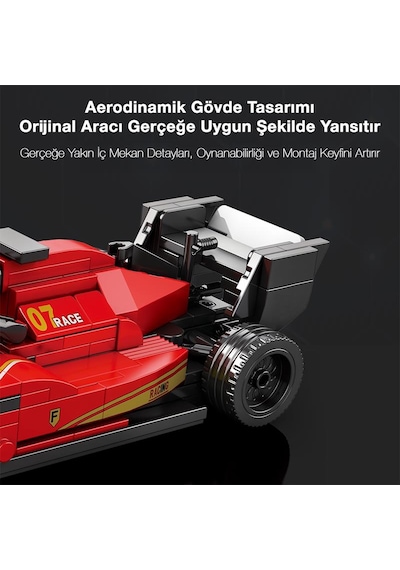 Reobrix Technic 663 Ferrari Formula F1 Yarış Arabası Yaratıcı Yapı Blok Seti Building Blocks - 245 Parça