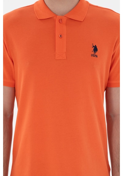 U.S. Polo Assn. Erkek Slim Fit Polo Yaka Nar Çiçeği Basic Tişört 50298041-VR039