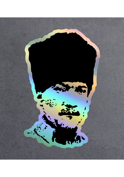 Mustafa Kemal Atatürk Sticker - Atatürk Silüet Sticker - 03006 40x25 Cm