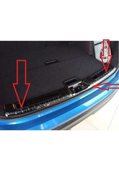 Nissan Qashqai 2014 2020 Arka Tampon Eşiği Krom