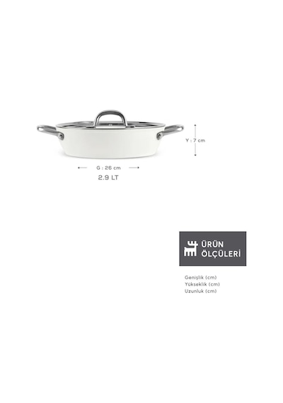 Karaca x Refika Swiss Crystal Creamy Metal Karnıyarık 26 Cm