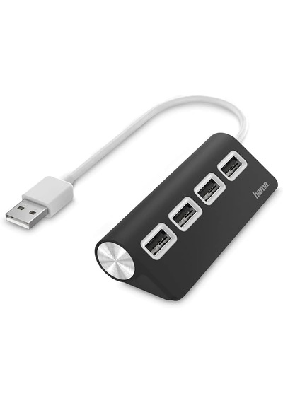 Hama Usb Hub, 4 Ports, Usb 2.0, 480 Mbit/s,