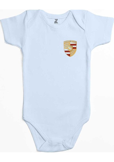 Zepplin Giyim Porsche Logo Mavi Bebek Body Zıbın