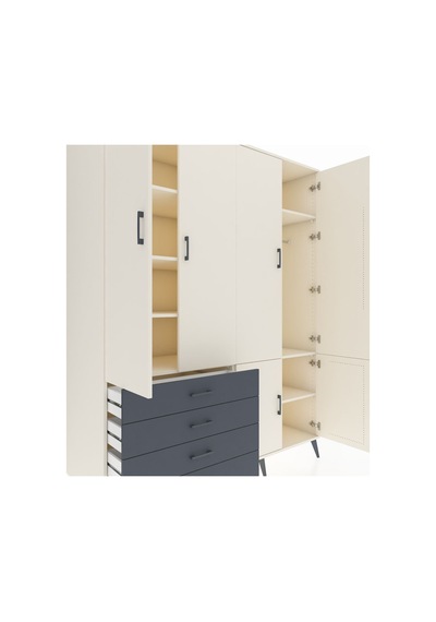 Kronos Gardrop 7 Raflı 4 Çekmeceli Tek Askılı 176x59x221 Aytaşı-aytaşı/antrasit Aytaşı/antrasit Kronos Gardrop 7 Raflı 4 Çekmeceli Tek Askılı 176x59x221 Aytaşı-aytaşı/antrasit Aytaşı/antrasit