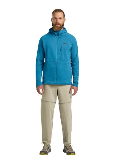 Jack Wolfskin Kolbenberg Hooded Fz Erkek Mavi Polar Ceket 8026