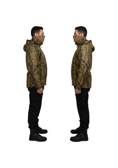 Mysia Outdoor Soft Shell Mont Orman Desen Haki Çift Kat Polarlı Çok Renkli
