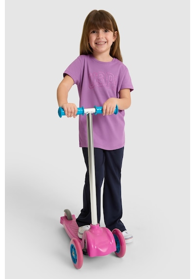 U.s. Polo Assn. Kız Çocuk Menekşe Tişört Basic 50325631-vr037 Menekse