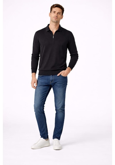 Alexandergardi Erkek Fermuarlı Sweatshirt Siyah