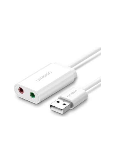 Ugreen Harici 3.5 Mm Usb Ses Kartı, Beyaz Sku: Zeus8690010091314