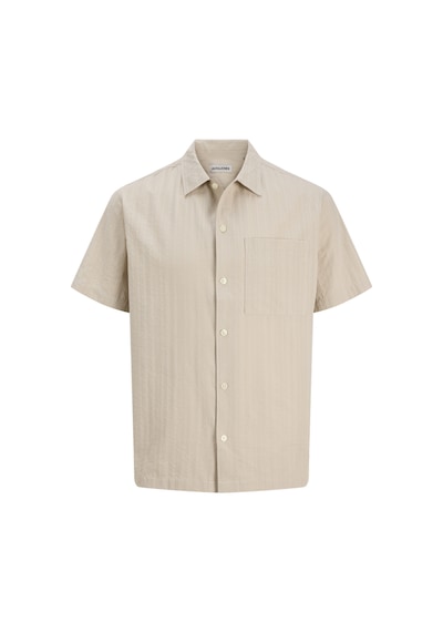 Jack & Jones Erkek Relaxed Fit Kisa Kollu Gömlek - Easton - 12294082 Silver Lining