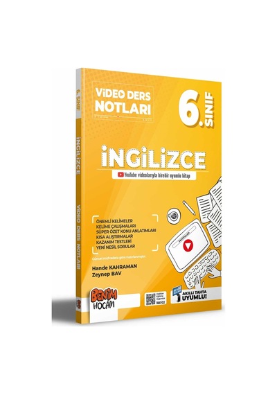2022 6.Sınıf İngilizce Video Ders Notları  -  Konu Anlatımı  -  Hande Kahraman  -  Benim Hocam Yayınları