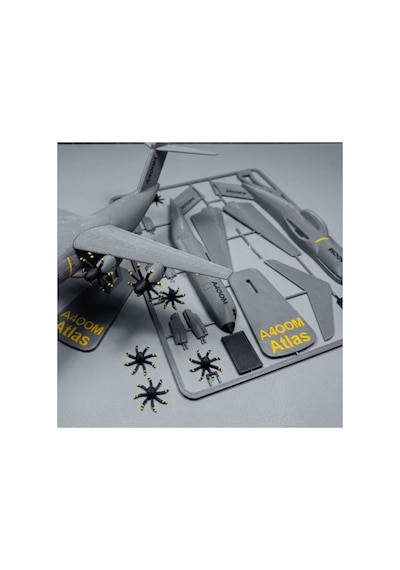 A400m Atlas Askeri Nakliye Uçağı Maket Kit Kartı - Kendin Yap Koleksiyonluk Model 20x16 Cm