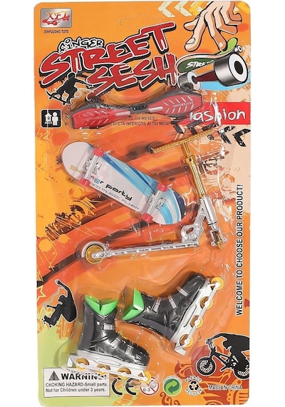 Kzl-012-a7 Kartela Kaykay Paten Scooter Oyun Seti -kızılkaya