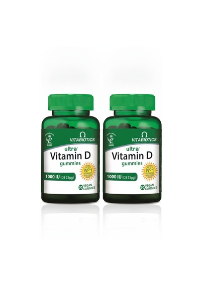 Vitabiotics Ultra Vitamin D Gummies 1000ıu 50 Vegan Gummies 2 Li Set