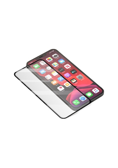 Apple Uyumlu   iPhone 12 6.1 Full Glue Tempered Cam Ekran Koruyucu Full Siyah