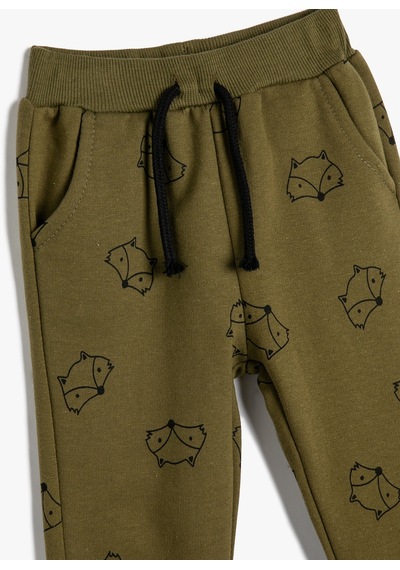 Koton Jogger Eşofman Altı Baskı Detaylı Beli Bağlamalı Şardonlu Pamuklu Haki Desenli 4wmb40034tk 4WMB40034TK05V Haki Koton Jogger Eşofman Altı Baskı Detaylı Beli Bağlamalı Şardonlu Pamuklu Haki Desenli 4wmb40034tk 4WMB40034TK05V Haki