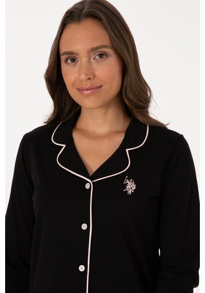 U.s. Polo Assn. Kadın Siyah Pijama Takım 50318815-vr046 Siyah