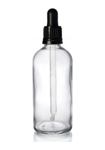 100 Ml Şeffaf Damlalıklı Cam Şişe . 6 Adet