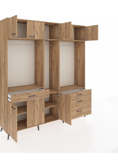 Hyperion Dolap 8 Raflı 4 Çekmeceli 3 Askılı 220x44x243 Çam-çam/çam Atlas Çam/atlas Çam Hyperion Dolap 8 Raflı 4 Çekmeceli 3 Askılı 220x44x243 Çam-çam/çam Atlas Çam/atlas Çam
