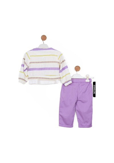 Xo Kids Dijital Baskılı Ay Kollu Yuvarlak Yakalı Kız Çocuk Tişört 9ay-4 Yaş 36615 Ekru
