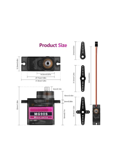 Mg90s Tower Pro Micro Servo Motor 180