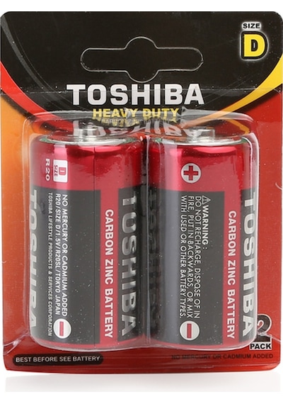 Toshiba R20Kg Blisterli Büyük Boy D Pil 2'li