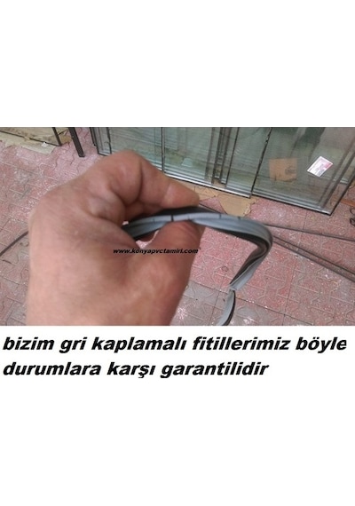 Fan 04 Gri Kaplama Sabit Cam Contası Fitili Epdm Kauçuk
