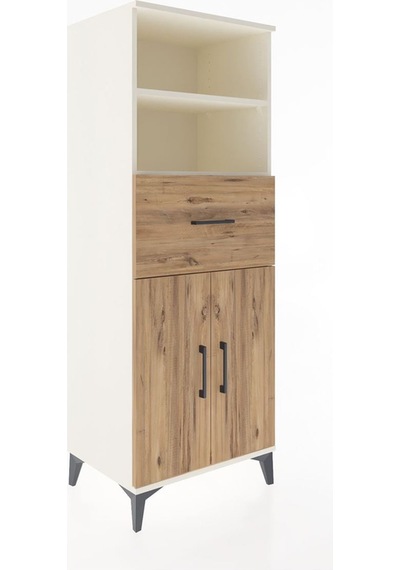 Hyperion Dolap 3 Raflı Tek Çekmeceli 2 Kapaklı 60x44x163 Aytaşı-çam Aytası