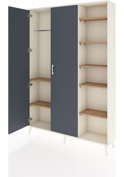 Arges Dolap 7 Raflı 2 Kapaklı Tek Askılı 132x30x195 Aytaşı-antrasit/çam Antrasıt/atlas Çam Arges Dolap 7 Raflı 2 Kapaklı Tek Askılı 132x30x195 Aytaşı-antrasit/çam Antrasıt/atlas Çam