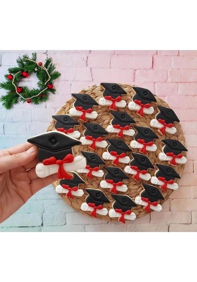 Mezuniyet Kep Ve Diploma Butik Kurabiye - 20 Adet