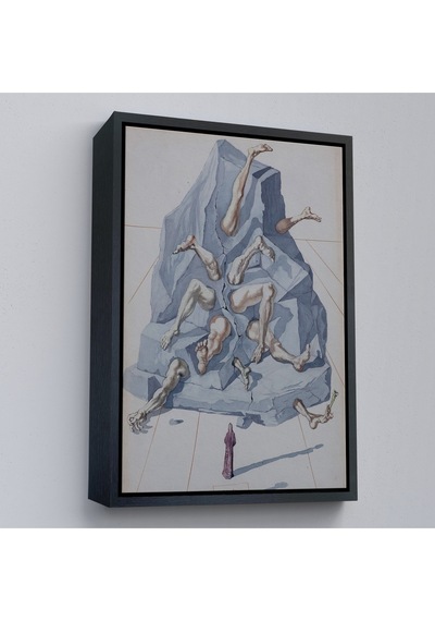 Çerçeveli Salvador Dali - İlahi Komedya Tablosu-7401