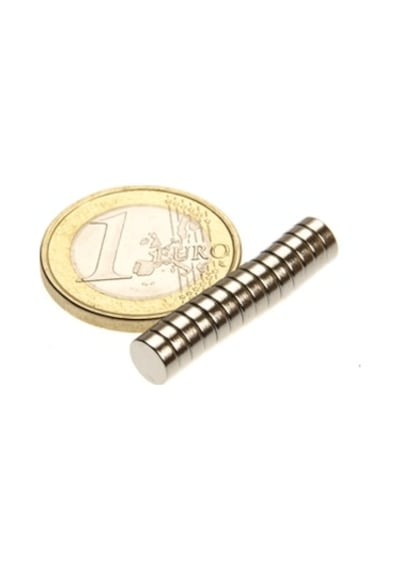 6 X 2 Mm Yuvarlak Neodyum Mıknatıs- 10 Adet