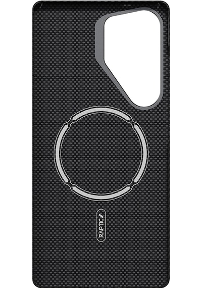 Galaxy S25 Ultra Kılıf Magsafe Uyumlu 600d Raptic Aramid Fiber Croxx Mondrian Serisi Kapak Siyah