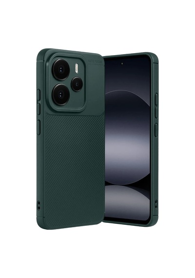 Xiaomi Note 14 5g Auto Focus Karbon Kapak - Koyu Yeşil Koyu Yesil