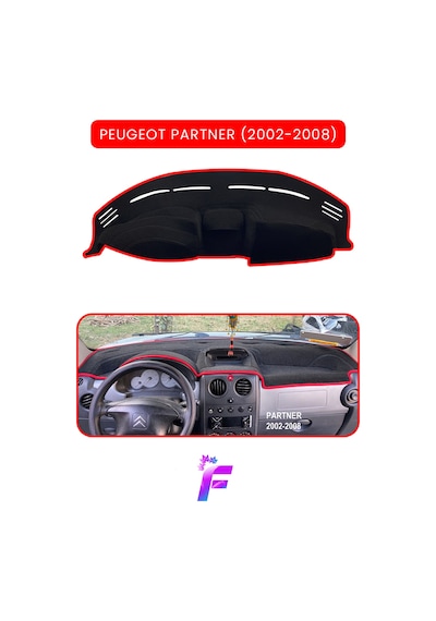 Peugeot Partner 2002-2008 Uyumlu Torpido Örtüsü Çatlama Ve Isıya Karşı Tam Koruma A3
