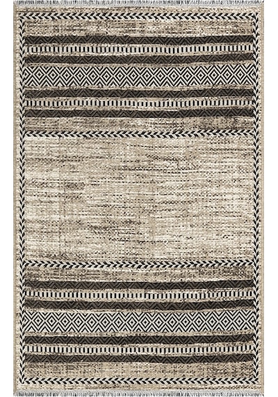 Palermo 6810 Bej Çift Taraflı Yıkanabilir Dokuma Kolay Temizlenir Halı Kilim