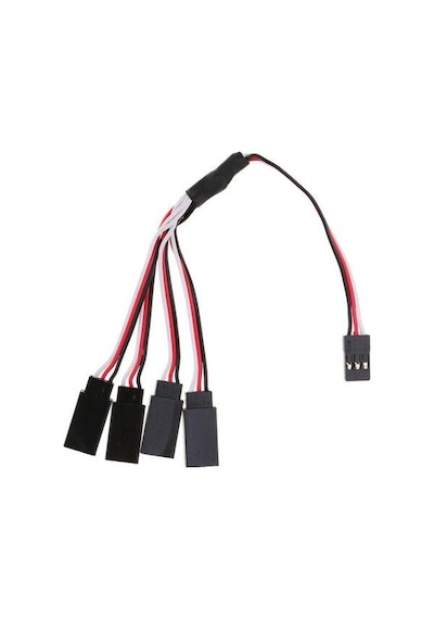Y Tipi Servo Kablosu 60cm - 1jr Erkek 4 Futaba Dişi