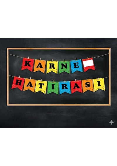 Karne Hatırası Süsleme Flama Banner - İlkokul Okul Öncesi Sınıf Süsleri Karne Günü Süsü 270 Cm Tüm Yaşlar Karne Hatırası Süsleme Flama Banner - İlkokul Okul Öncesi Sınıf Süsleri Karne Günü Süsü 270 Cm Tüm Yaşlar