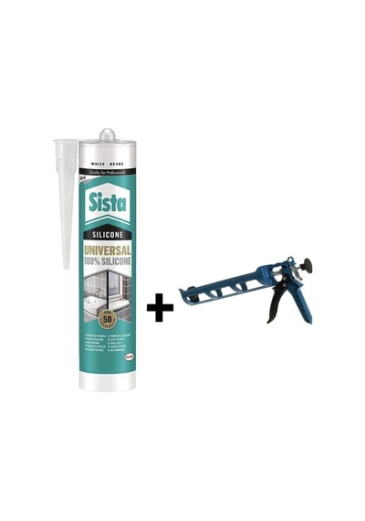 Beyaz Silikon 280 Ml + Silikon Tabancası Plastik