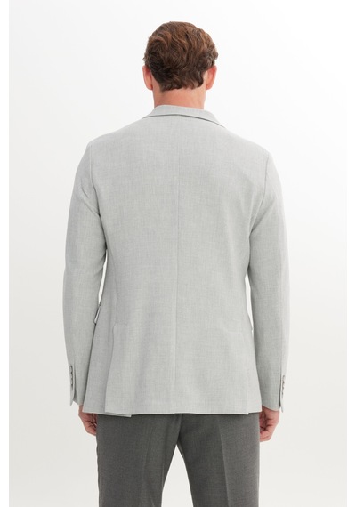 AC&Co / Altınyıldız Classics Erkek Grı Slim Fit Dar Kesim Kırlangıç Yaka Armürlü Kapak Cepli Kruvaze Ceket Grı AC&Co / Altınyıldız Classics Erkek Grı Slim Fit Dar Kesim Kırlangıç Yaka Armürlü Kapak Cepli Kruvaze Ceket Grı