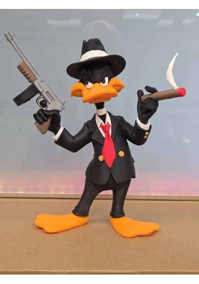 Gangster Duffy Duck Figür 20cm-3d Baskı-kolleksiyonluk Biblo