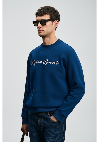 Lufian Loved Erkek Sweatshirt Saks Saks 112030170100240 Saks Mavi