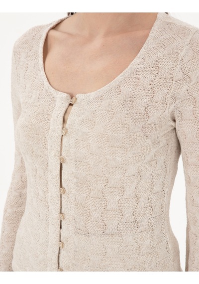 Pierre Cardin Kadın Krem Hırka Örme 50301371-vr071 Krem