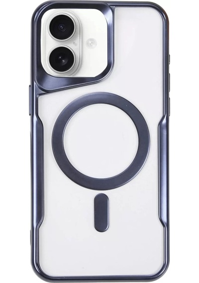 Newface  Apple  Uyumlu iPhone 16 Plus Kılıf Boyi Magsafe Silikon Kapak - Lacivert