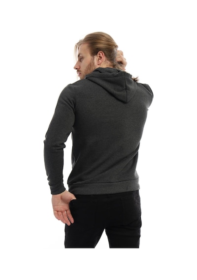 Polostate Erkek Polo State Baskılı Kapüşonlu 3 İplik Şardonlu Sweatshirt Antrasit