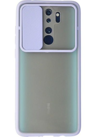 Cosmotex Newface Xiaomi Redmi Note 8 Pro Kılıf Palm Buzlu Kamera Sürgülü Silikon - Lila